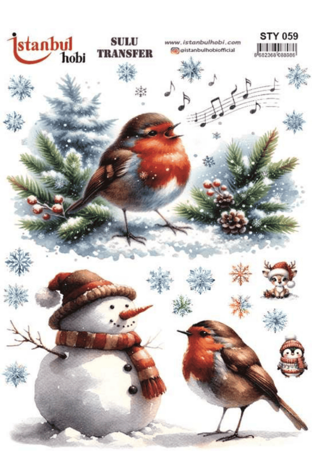 Sulu Transfer Yılbaşı Desen Seri STY059
