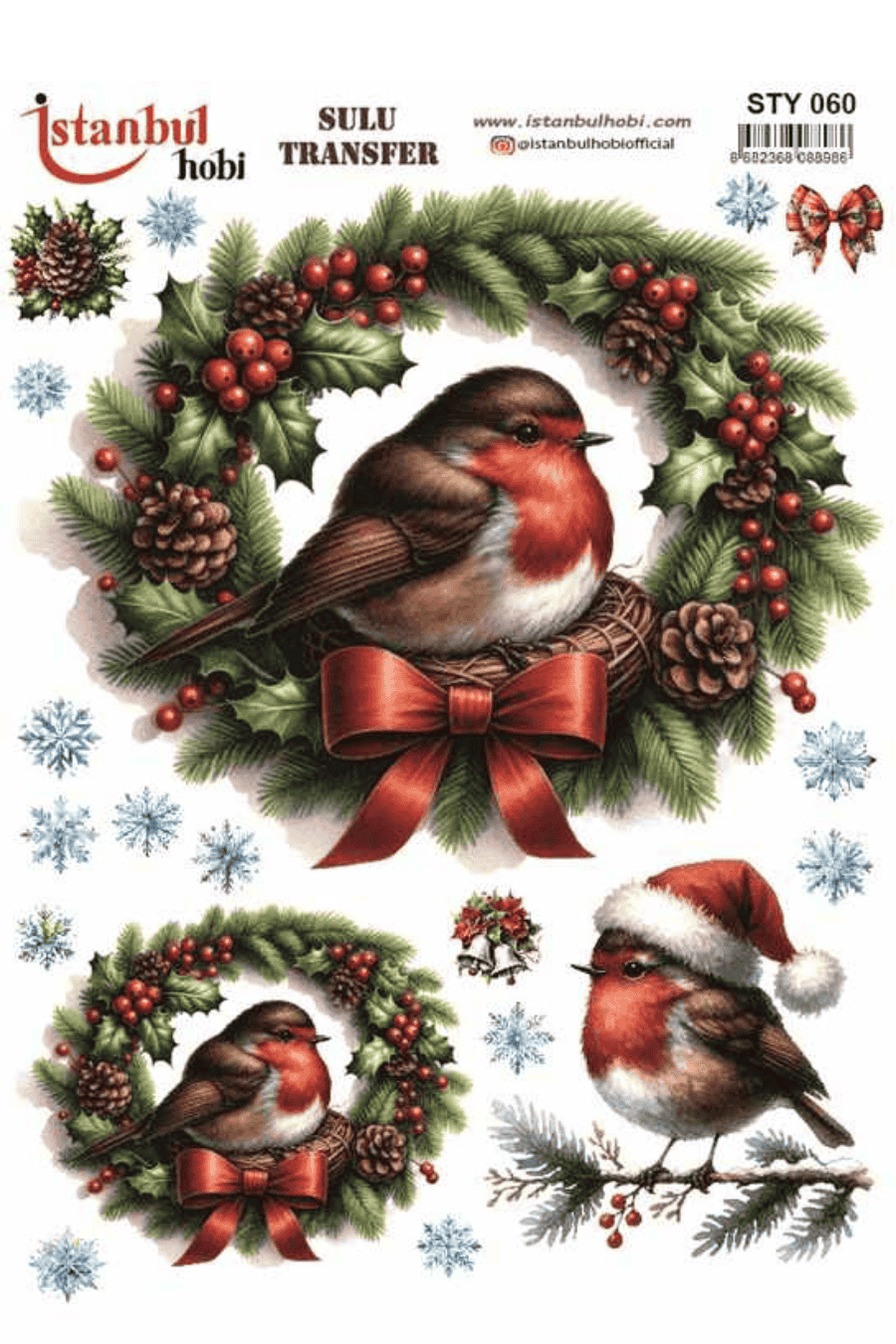 Sulu Transfer Yılbaşı Desen Seri STY060