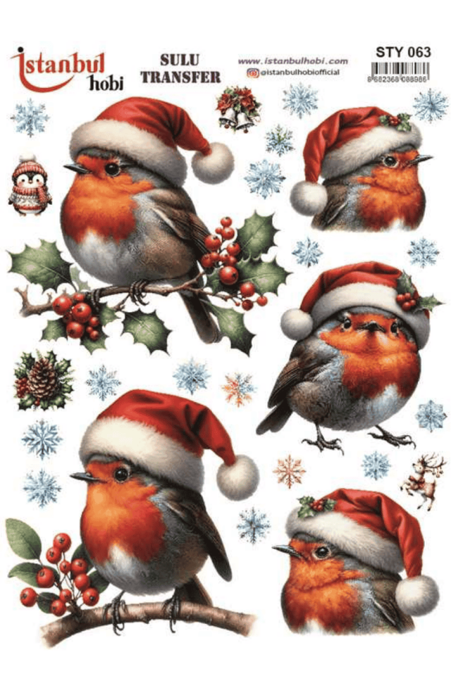 Sulu Transfer Yılbaşı Desen Seri STY063