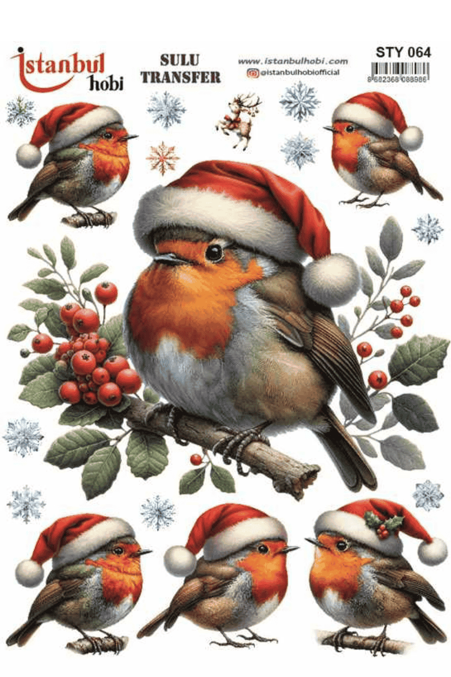 Sulu Transfer Yılbaşı Desen Seri STY064