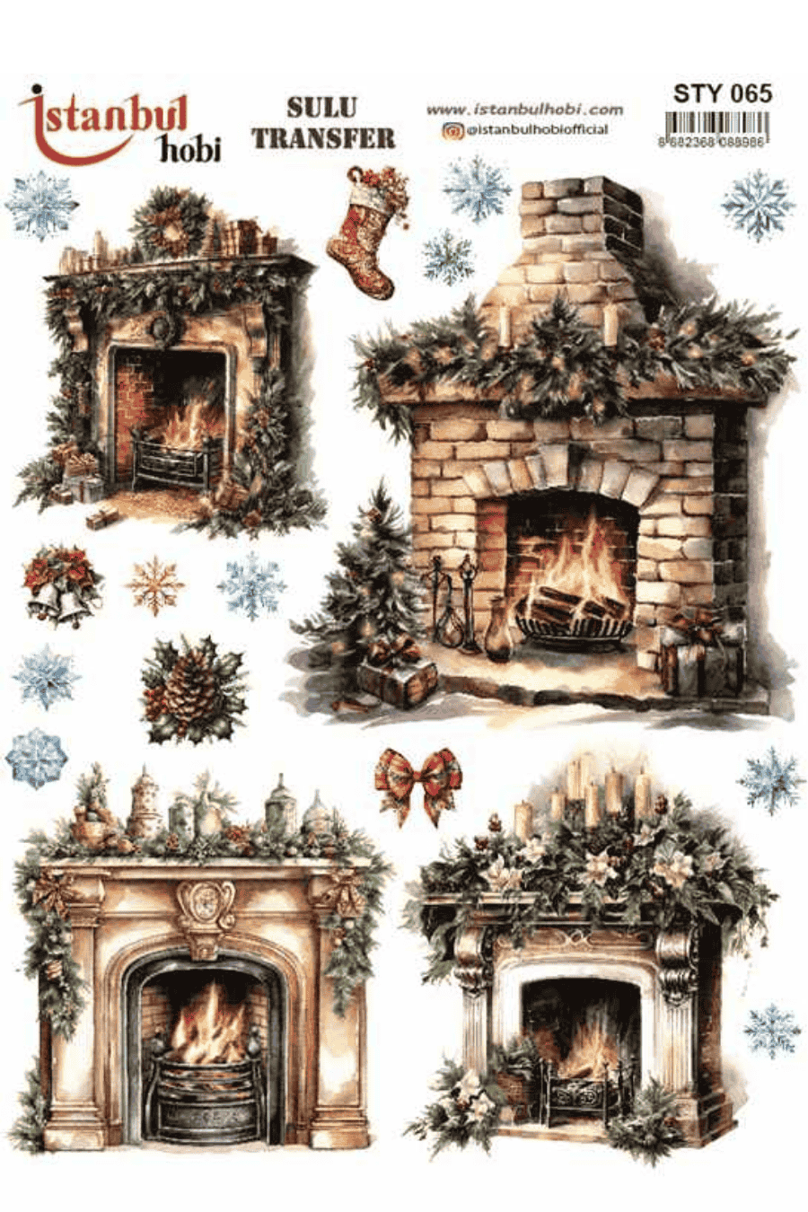 Sulu Transfer Yılbaşı Desen Seri STY065