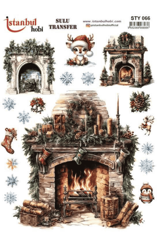 Sulu Transfer Yılbaşı Desen Seri STY066