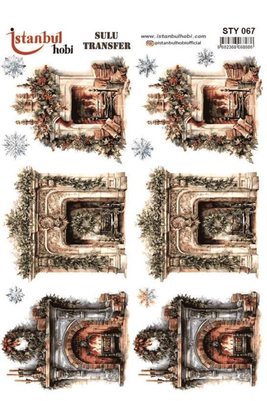 Sulu Transfer Yılbaşı Desen Seri STY067