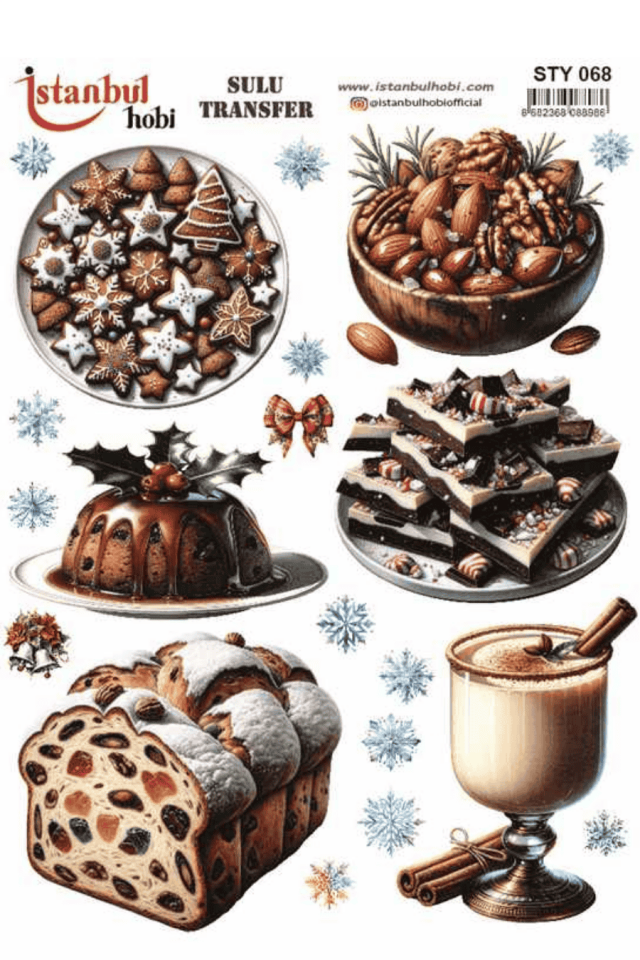 Sulu Transfer Yılbaşı Desen Seri STY068