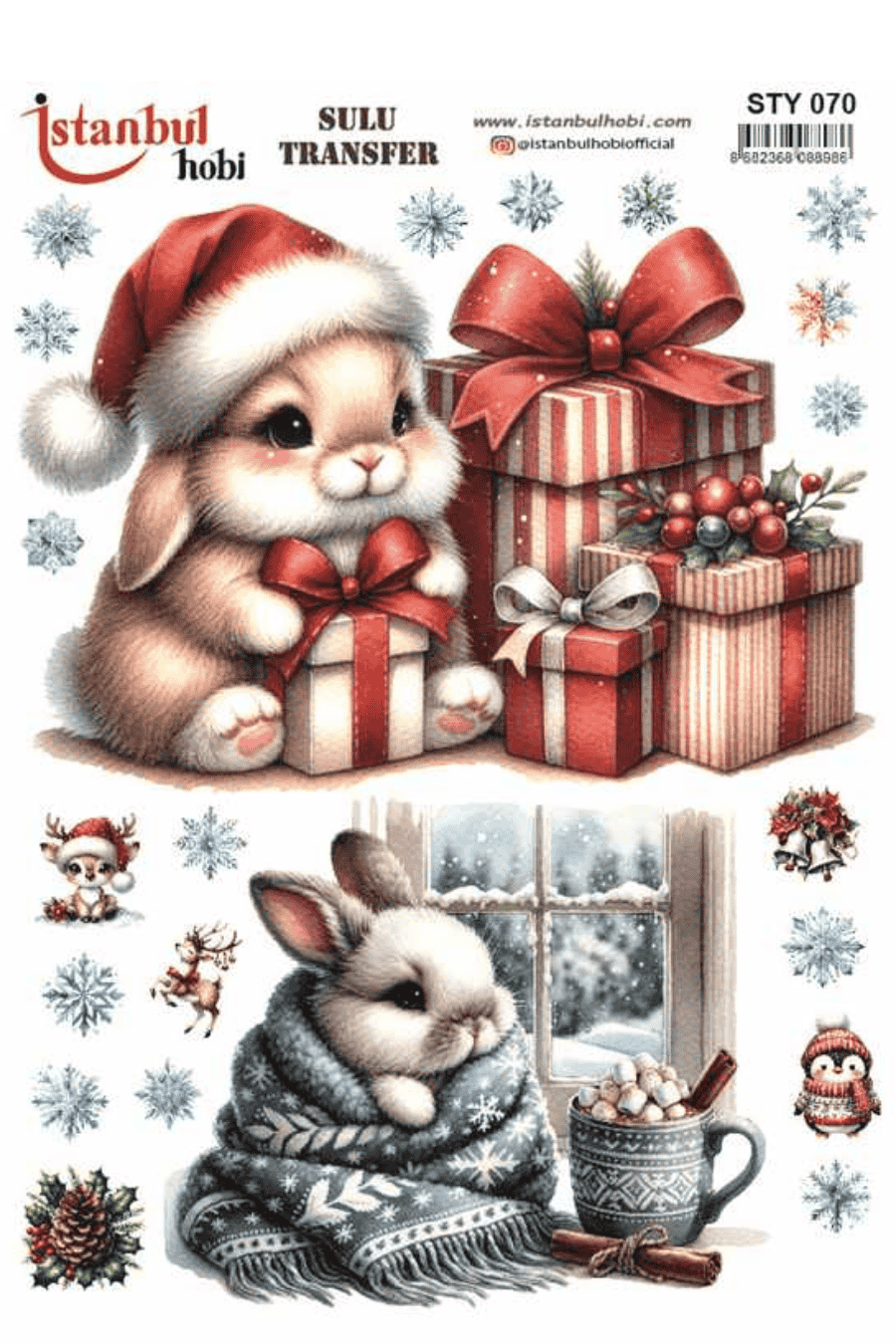 Sulu Transfer Yılbaşı Desen Seri STY070