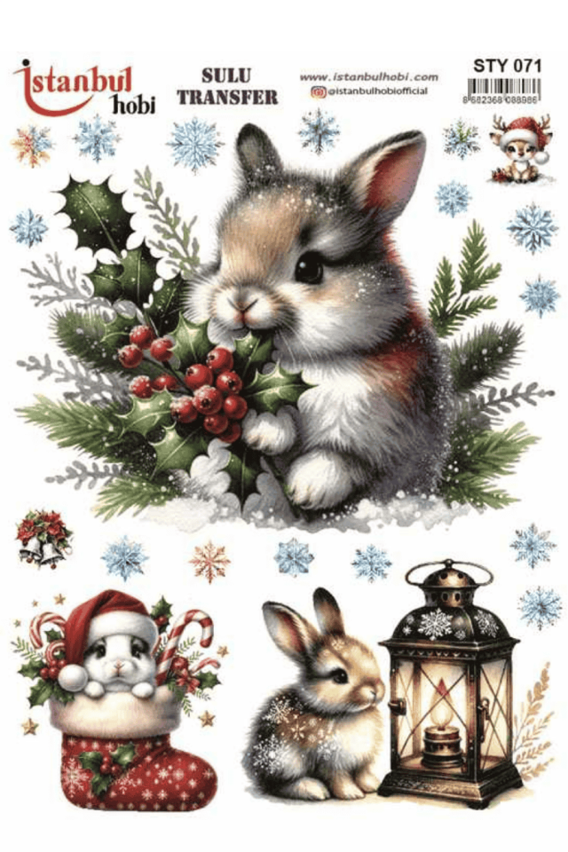 Sulu Transfer Yılbaşı Desen Seri STY071