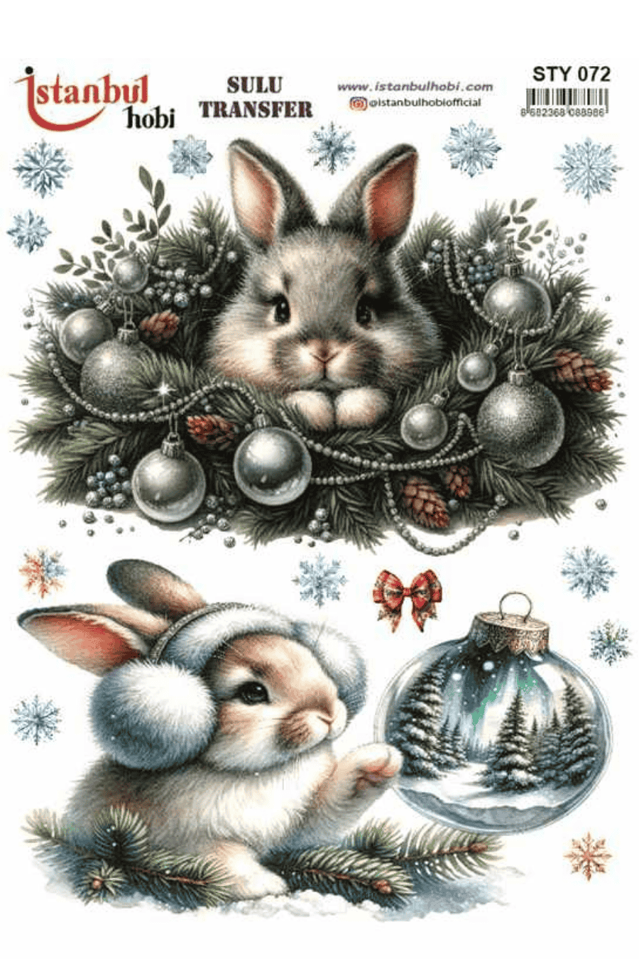 Sulu Transfer Yılbaşı Desen Seri STY072