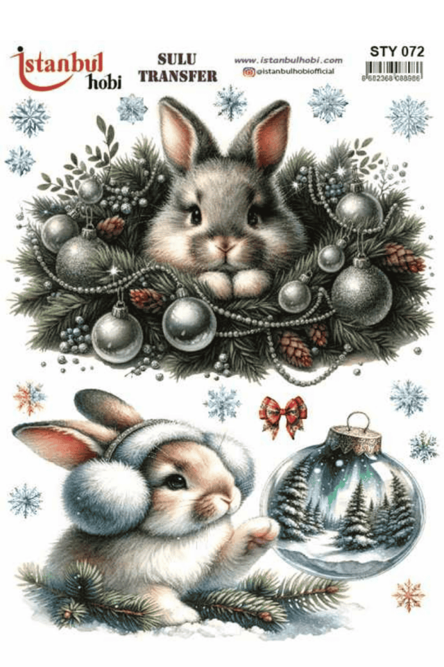 Sulu Transfer Yılbaşı Desen Seri STY072