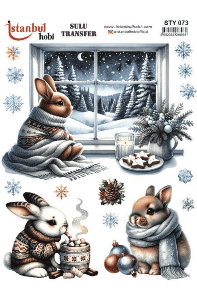Sulu Transfer Yılbaşı Desen Seri STY073