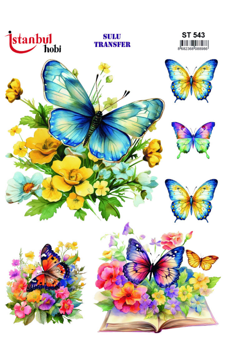 Sulu Transfer Hayvanlar Desenli Seri ST543