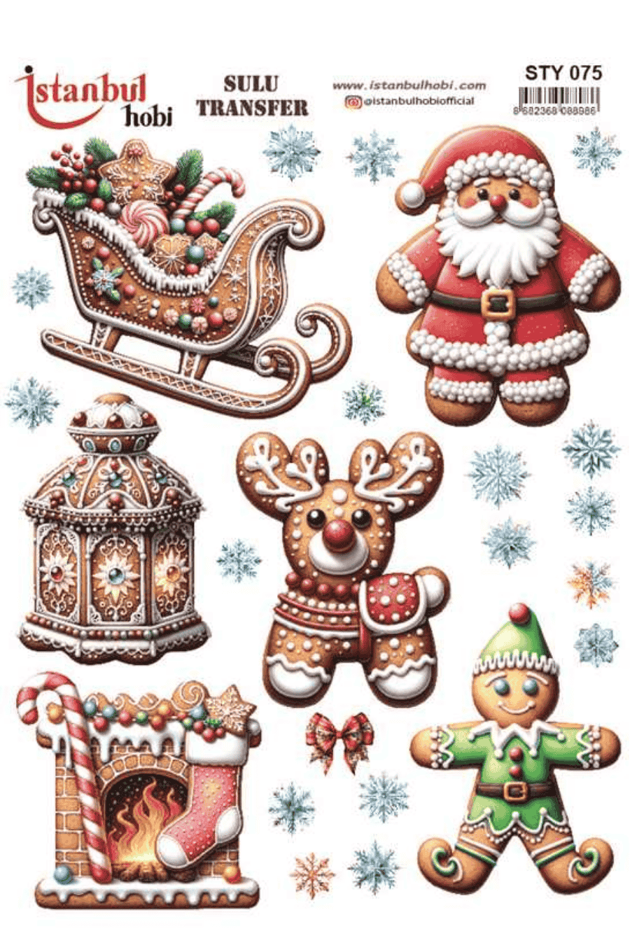 Sulu Transfer Yılbaşı Desen Seri STY075