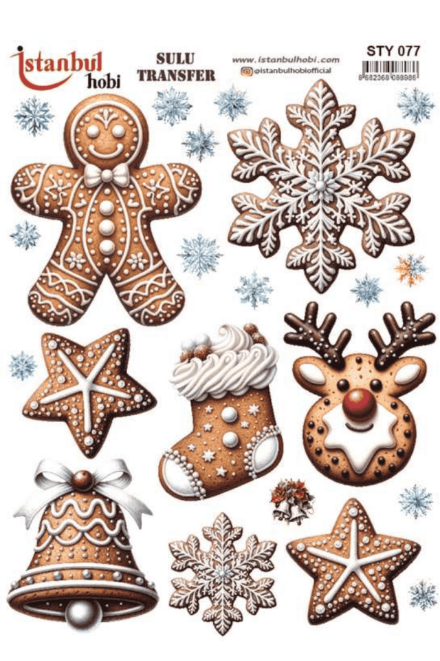 Sulu Transfer Yılbaşı Desen Seri STY077