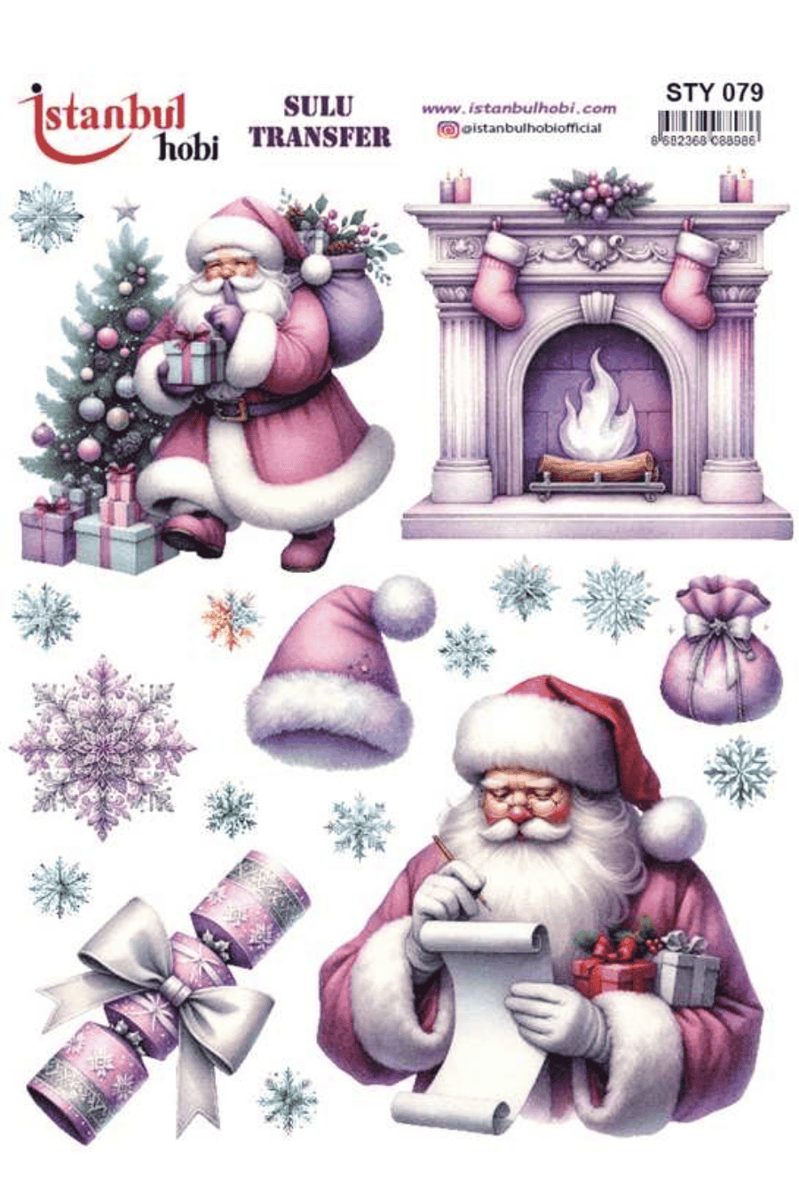 Sulu Transfer Yılbaşı Desen Seri STY079