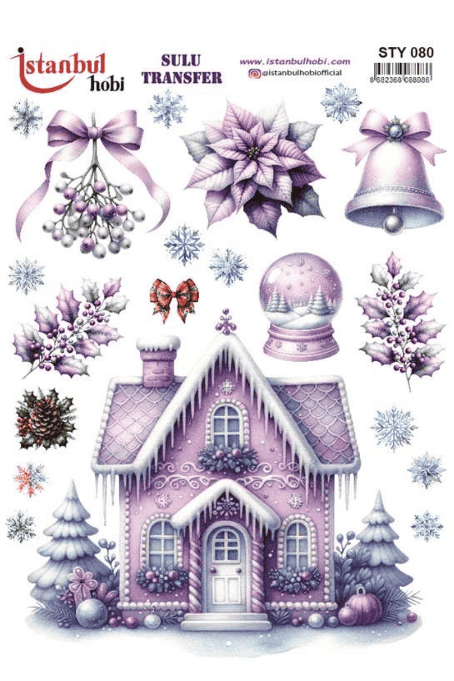 Sulu Transfer Yılbaşı Desen Seri STY080