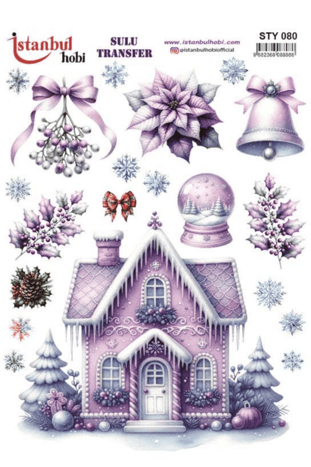 Sulu Transfer Yılbaşı Desen Seri STY080