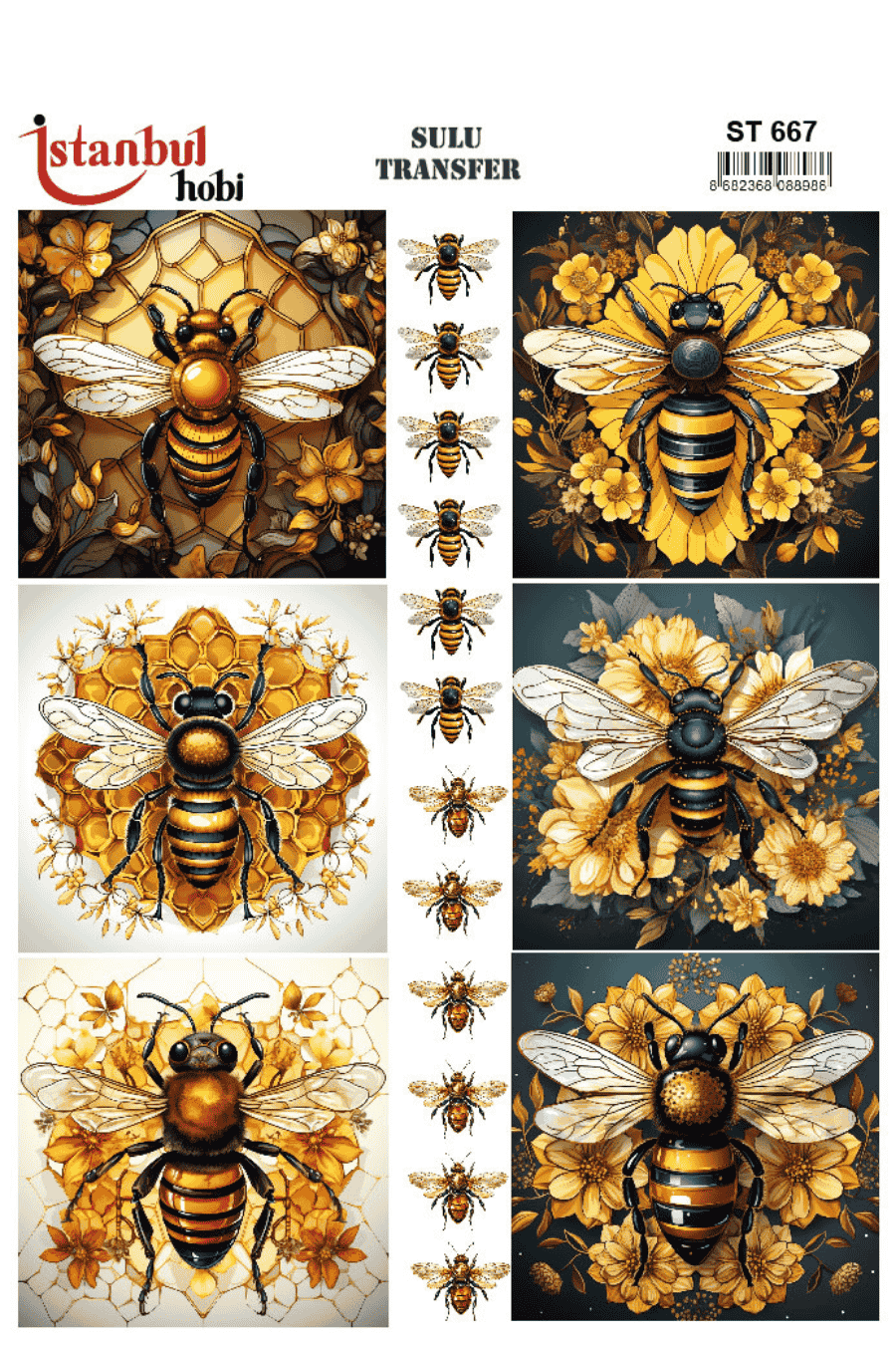 Sulu Transfer Hayvanlar Desenli Seri ST667