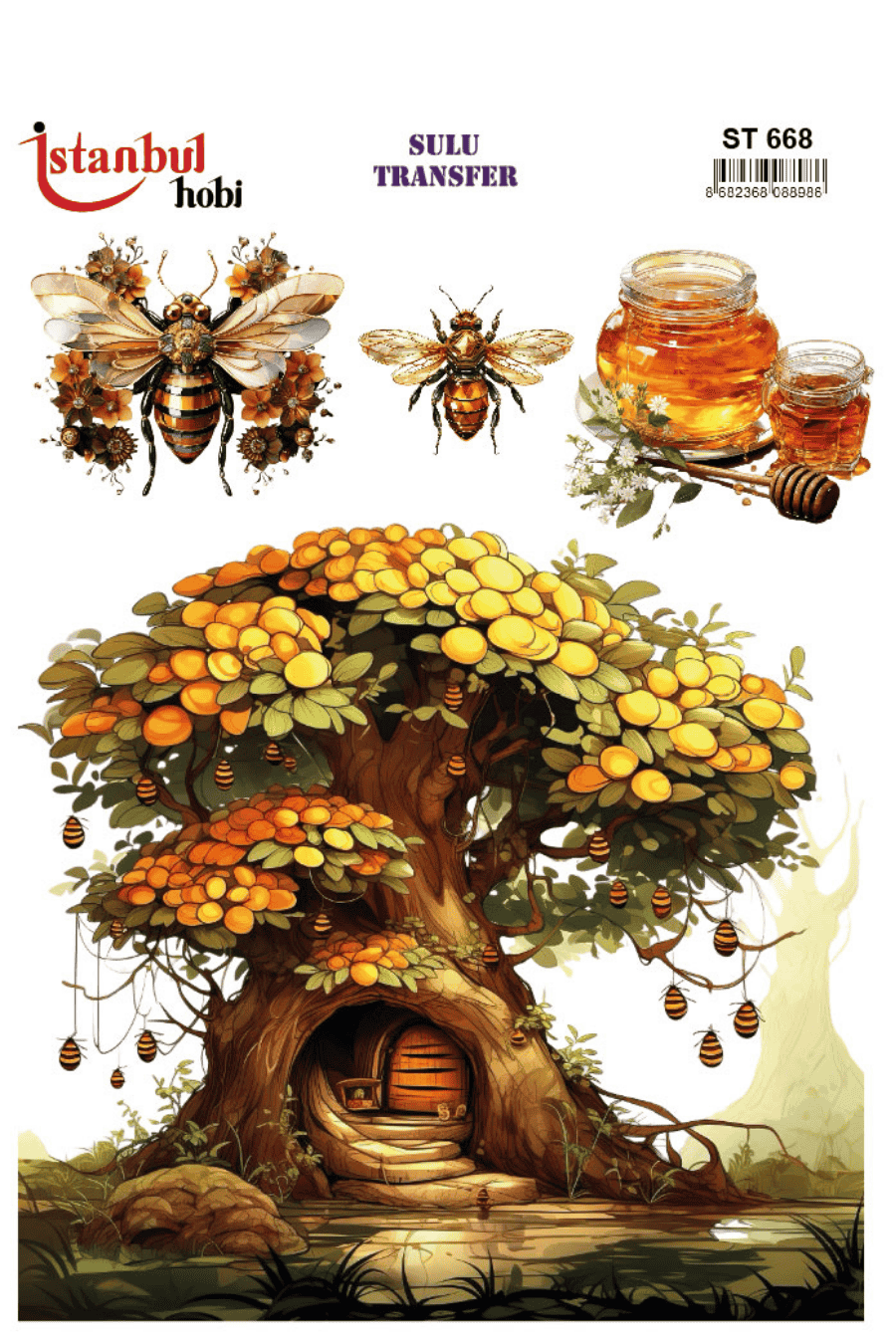 Sulu Transfer Hayvanlar Desenli Seri ST668