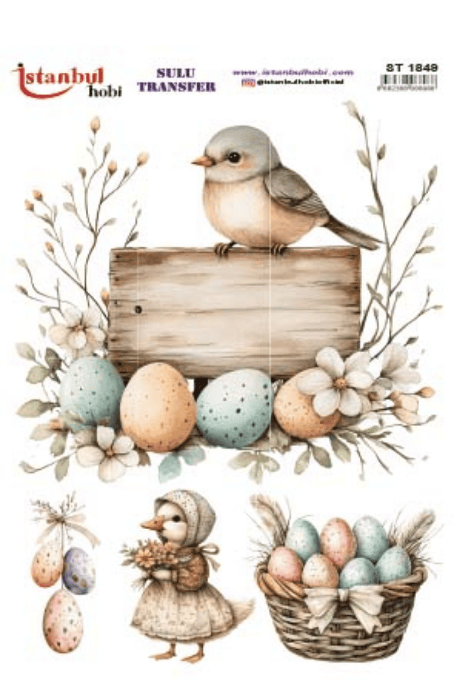 Sulu Transfer Easter Desen Seri ST1849
