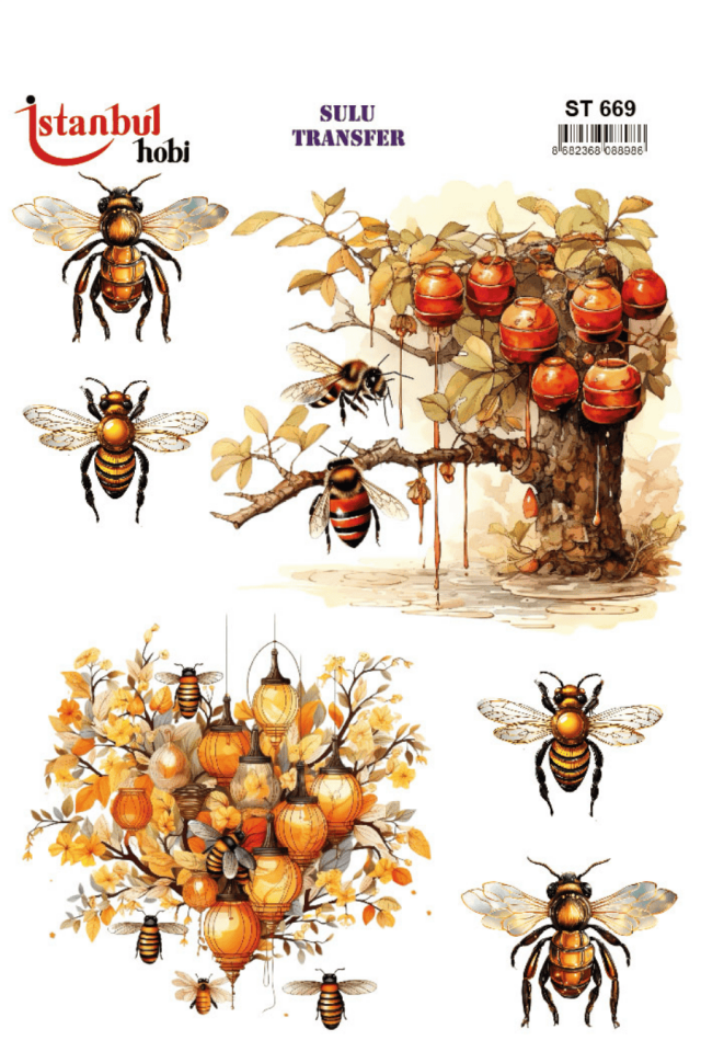 Sulu Transfer Hayvanlar Desenli Seri ST669