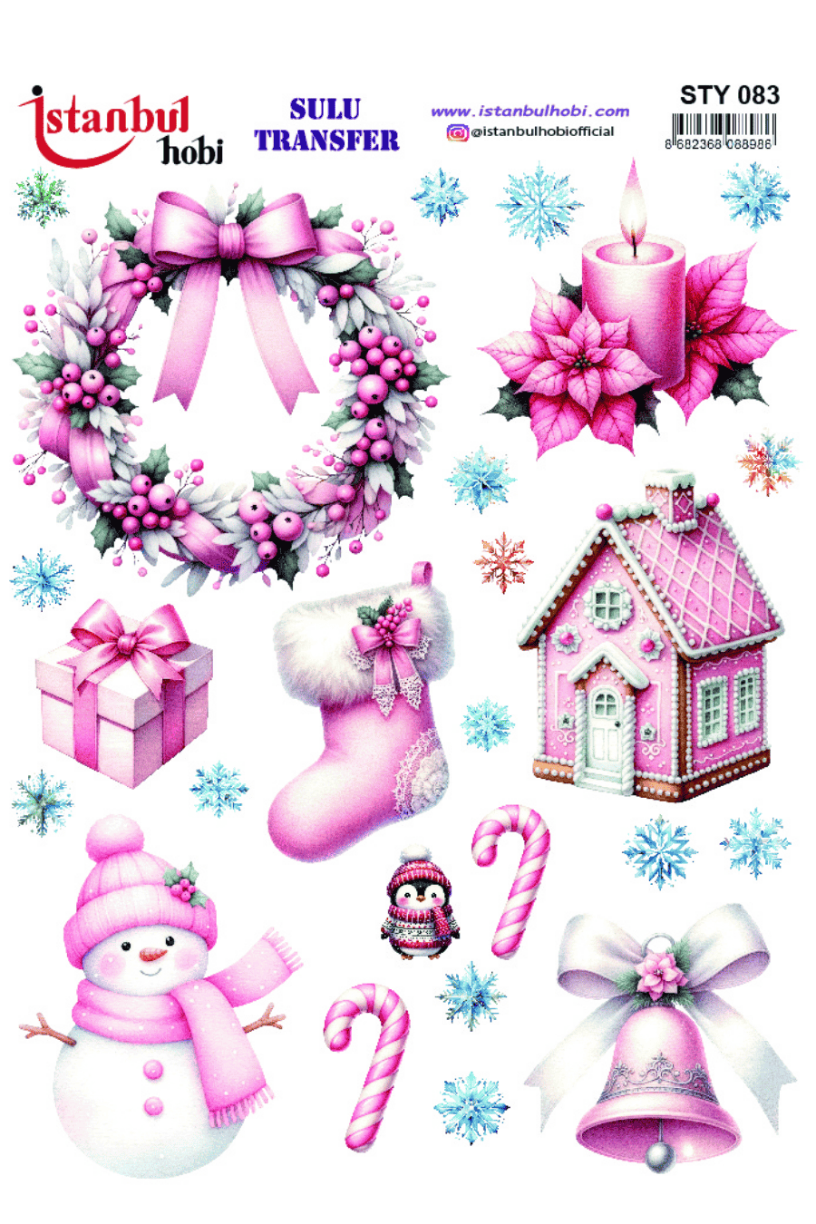 Sulu Transfer Yılbaşı Desen Seri STY083