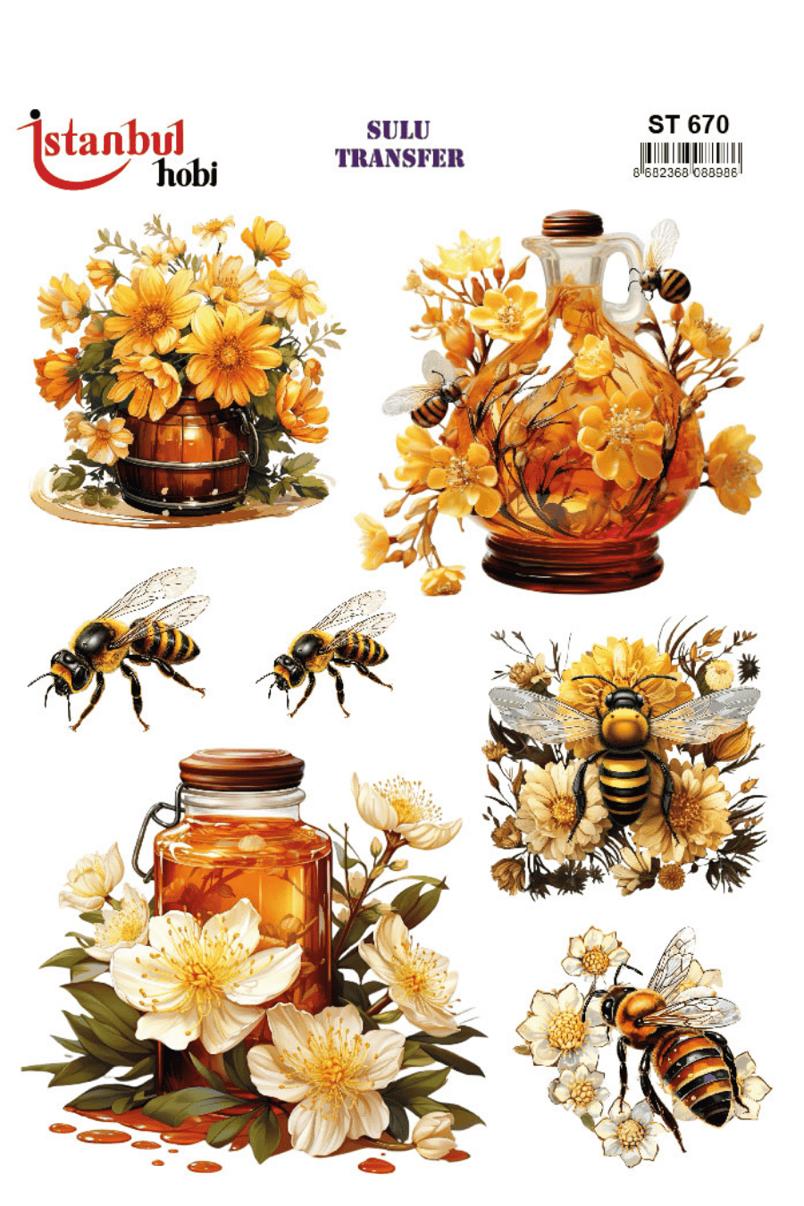 Sulu Transfer Hayvanlar Desenli Seri ST670