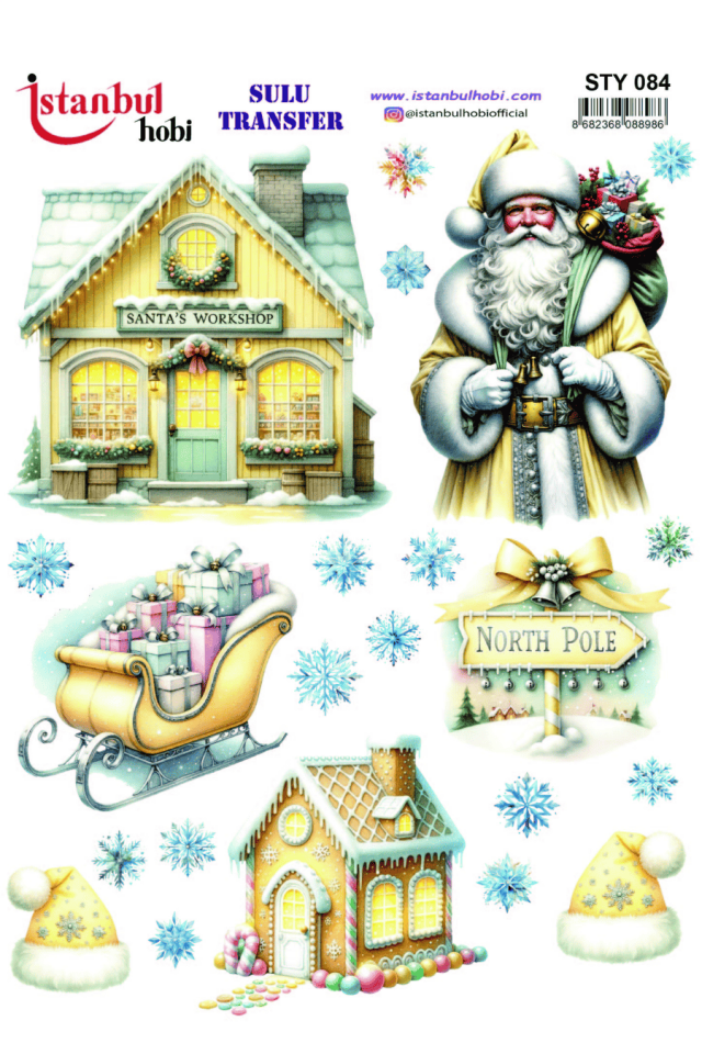 Sulu Transfer Yılbaşı Desen Seri STY084