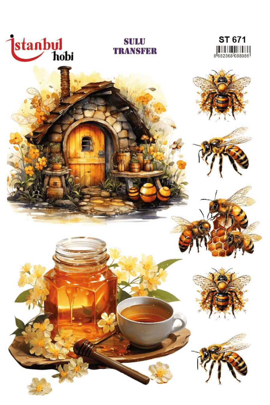 Sulu Transfer Hayvanlar Desenli Seri ST671