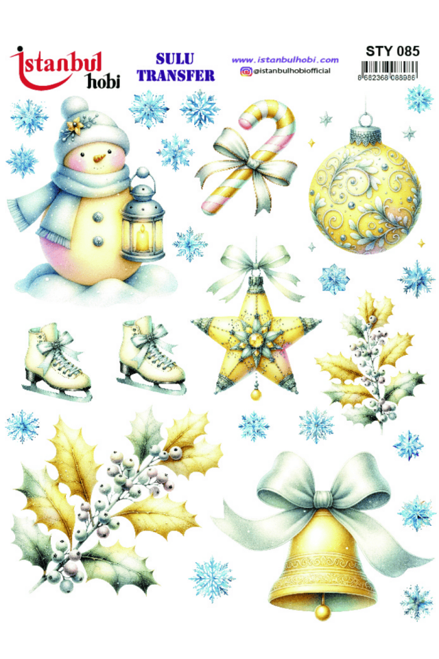 Sulu Transfer Yılbaşı Desen Seri STY085