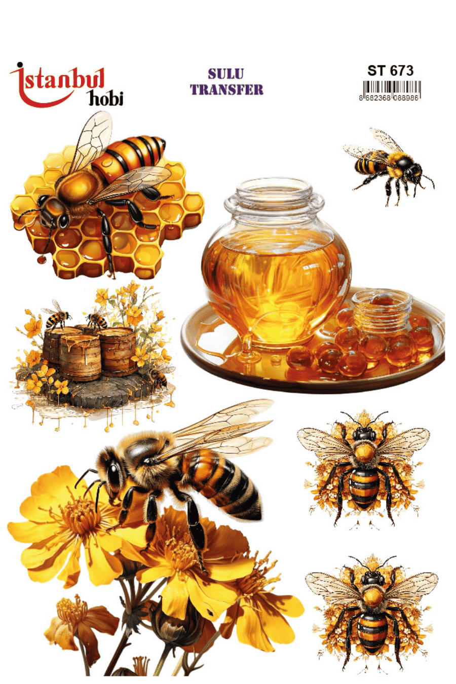 Sulu Transfer Hayvanlar Desenli Seri ST673