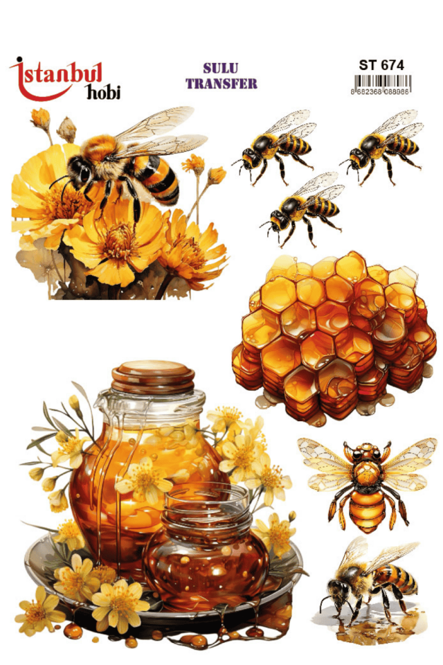 Sulu Transfer Hayvanlar Desenli Seri ST674