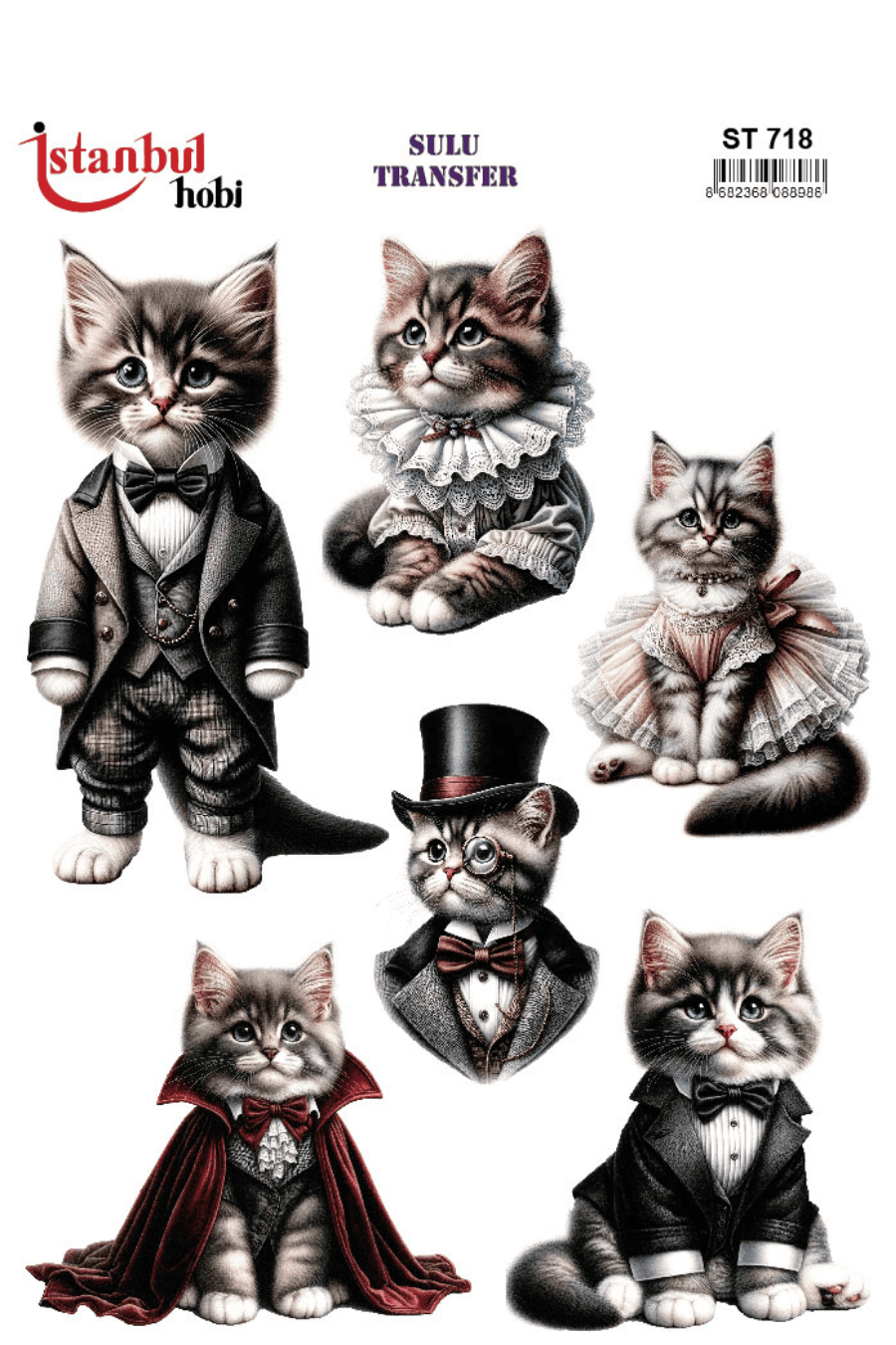 Sulu Transfer Hayvanlar Desenli Seri ST718