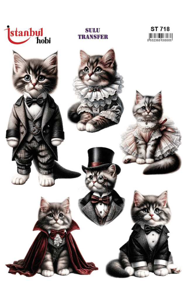 Sulu Transfer Hayvanlar Desenli Seri ST718