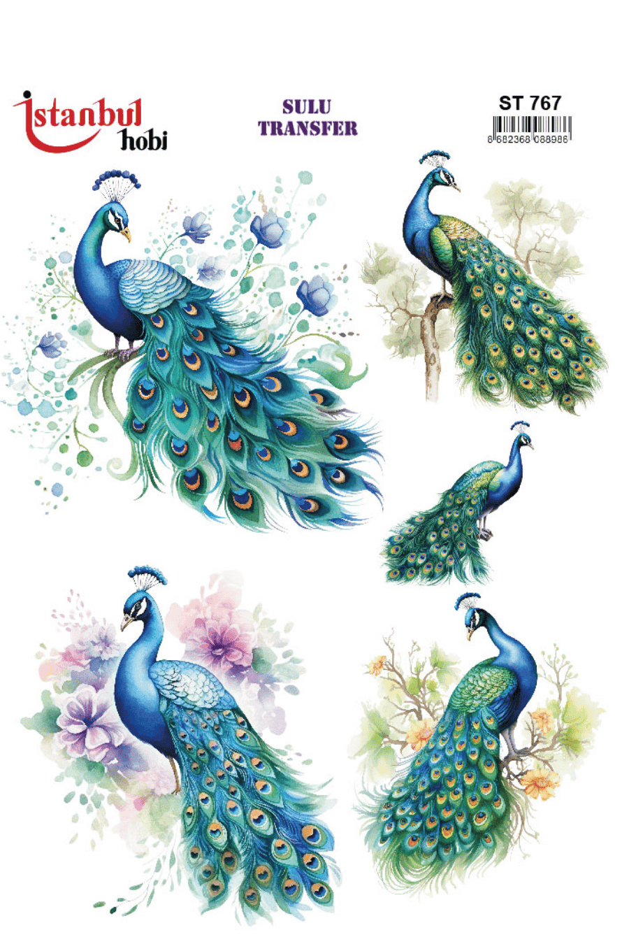Sulu Transfer Hayvanlar Desenli Seri ST767