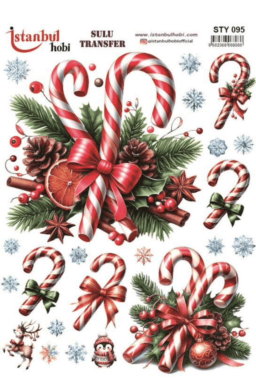 Sulu Transfer Yılbaşı Desen Seri STY095