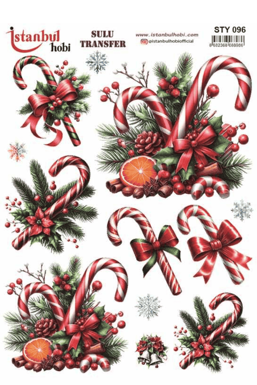 Sulu Transfer Yılbaşı Desen Seri STY096