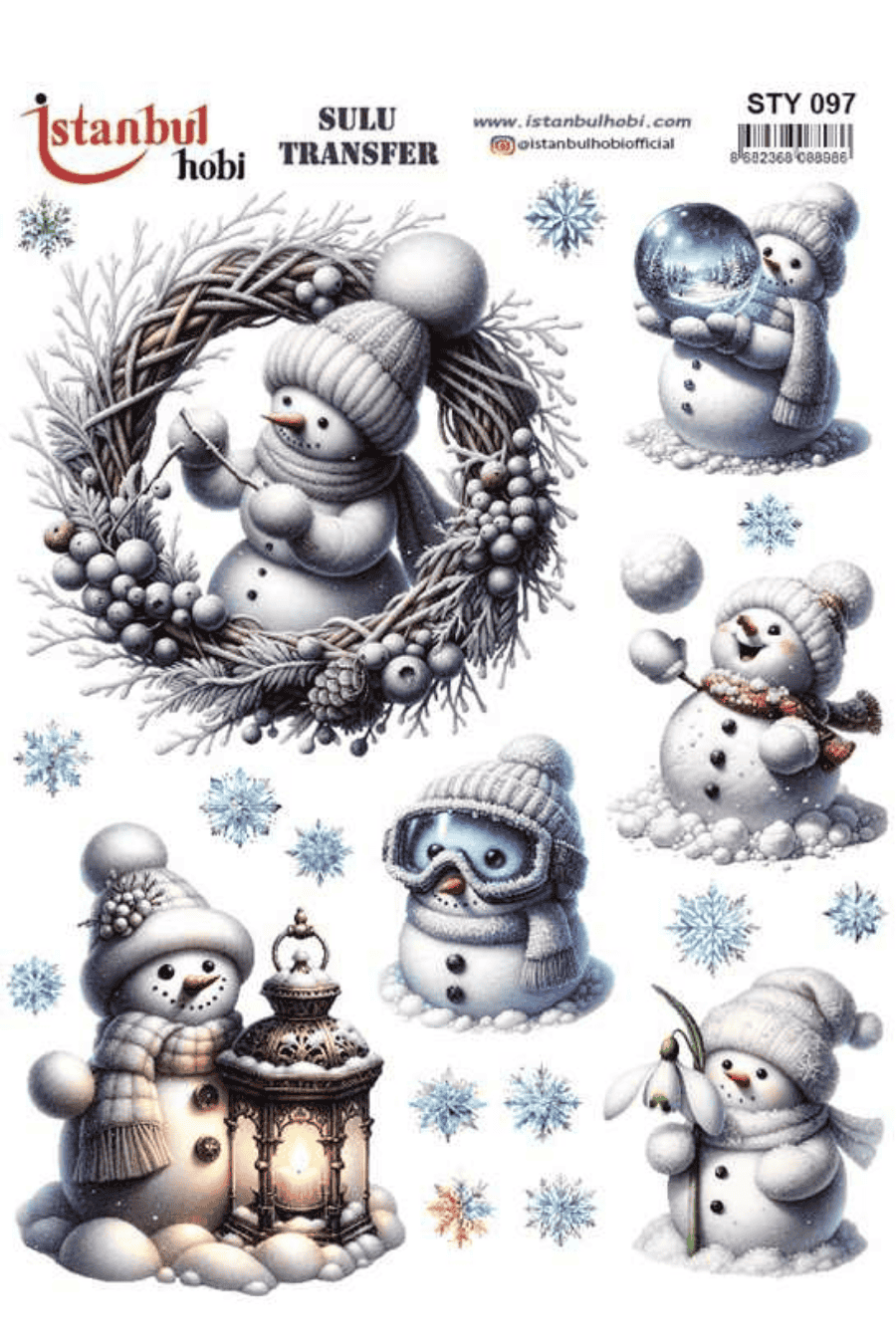 Sulu Transfer Yılbaşı Desen Seri STY097