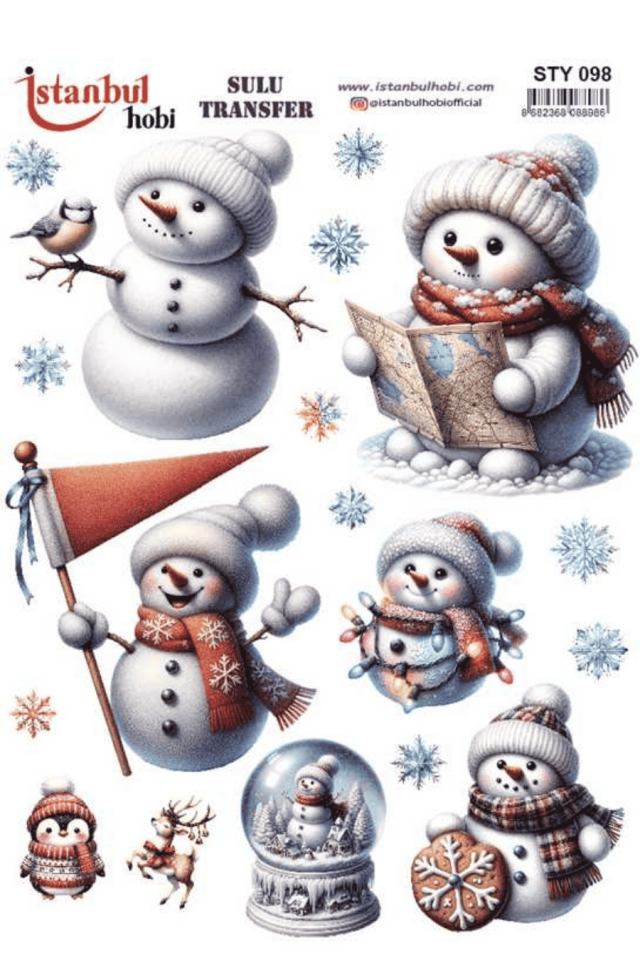 Sulu Transfer Yılbaşı Desen Seri STY098