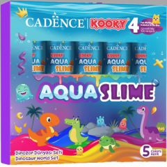 Kooky Aqua Slime Dinozar Dünyası Set 5X90ML