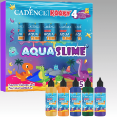Kooky Aqua Slime Dinozar Dünyası Set 5X90ML
