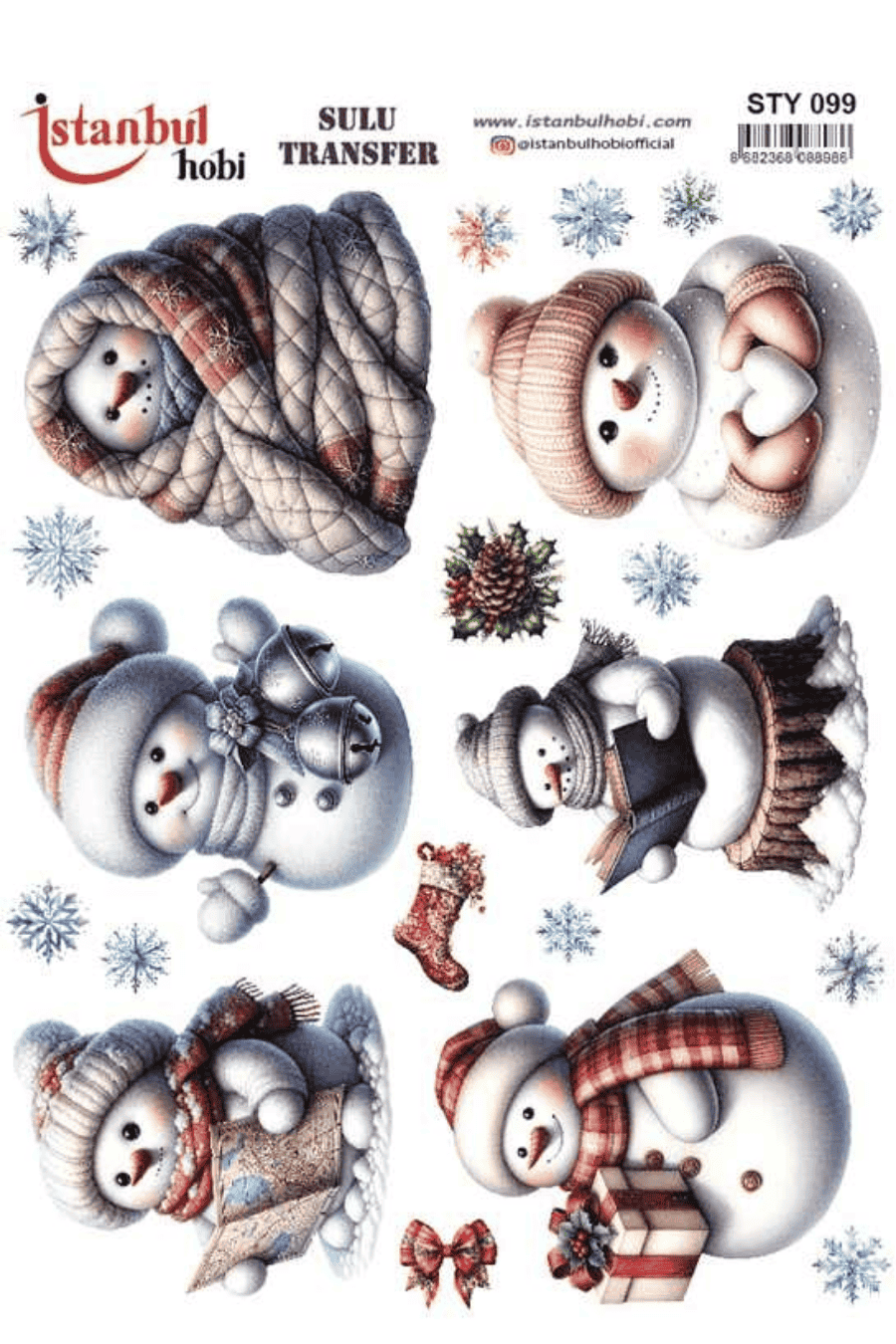 Sulu Transfer Yılbaşı Desen Seri STY099