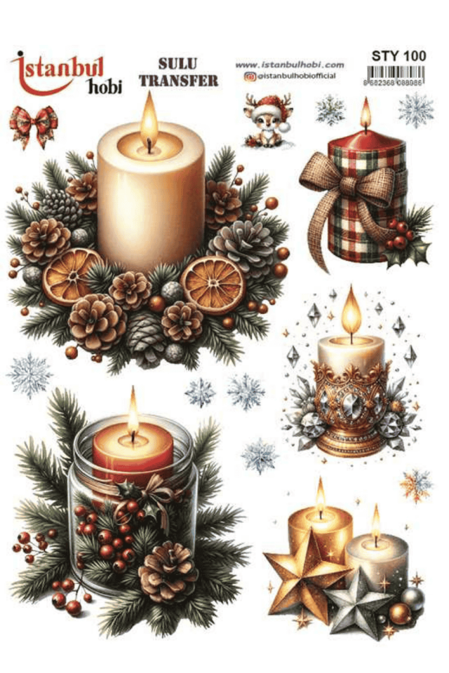 Sulu Transfer Yılbaşı Desen Seri STY100