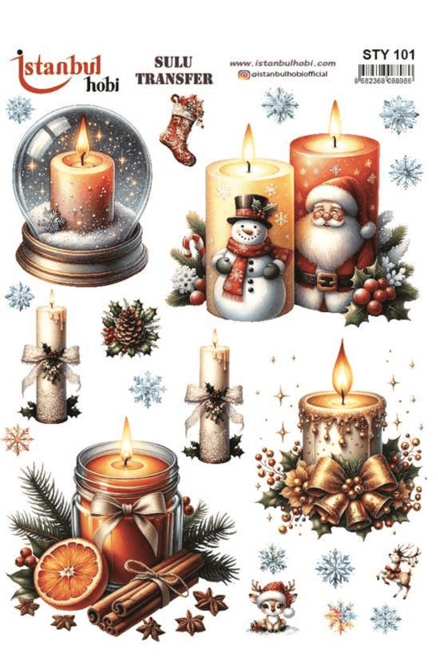 Sulu Transfer Yılbaşı Desen Seri STY101