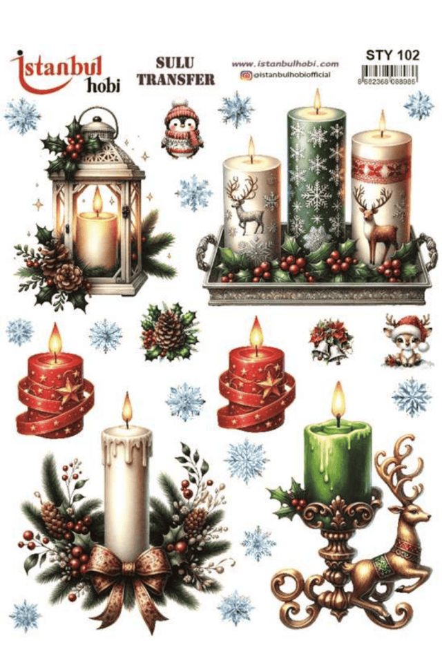 Sulu Transfer Yılbaşı Desen Seri STY102