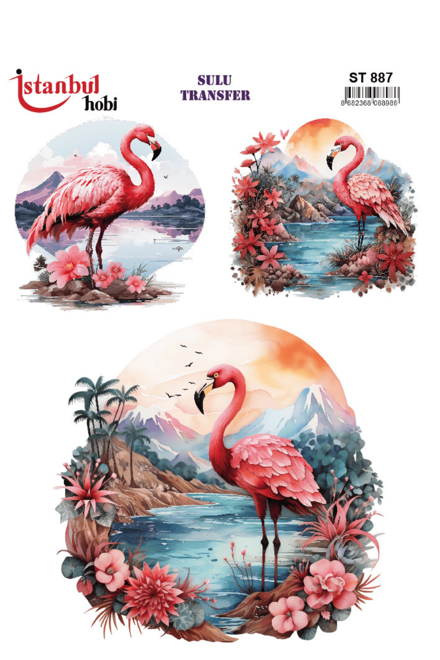 Sulu Transfer Hayvanlar Desenli Seri ST887