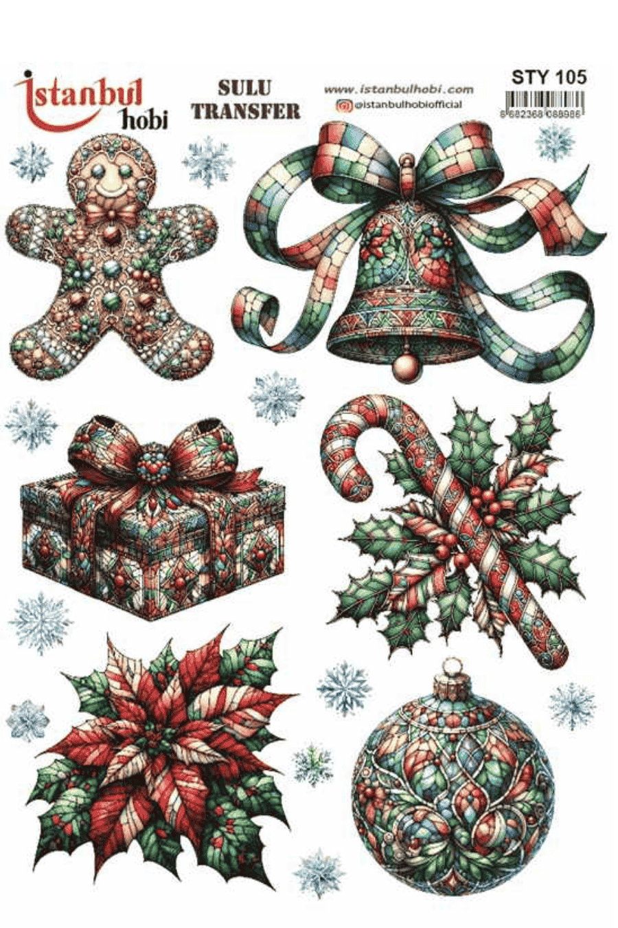Sulu Transfer Yılbaşı Desen Seri STY105