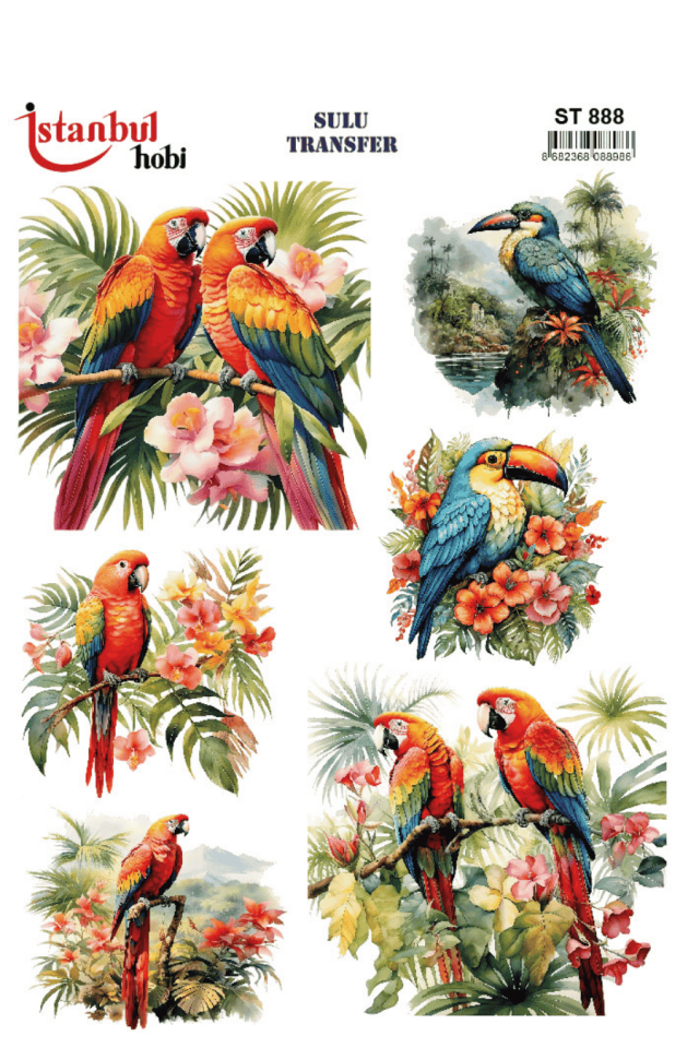 Sulu Transfer Hayvanlar Desenli Seri ST888