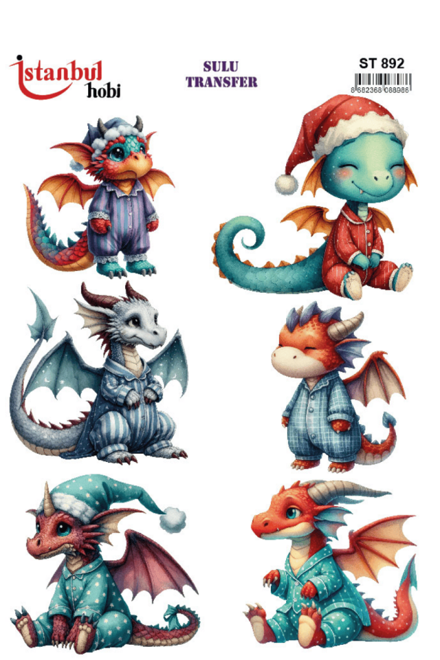 Sulu Transfer Hayvanlar Desenli Seri ST892