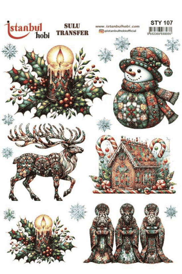 Sulu Transfer Yılbaşı Desen Seri STY107