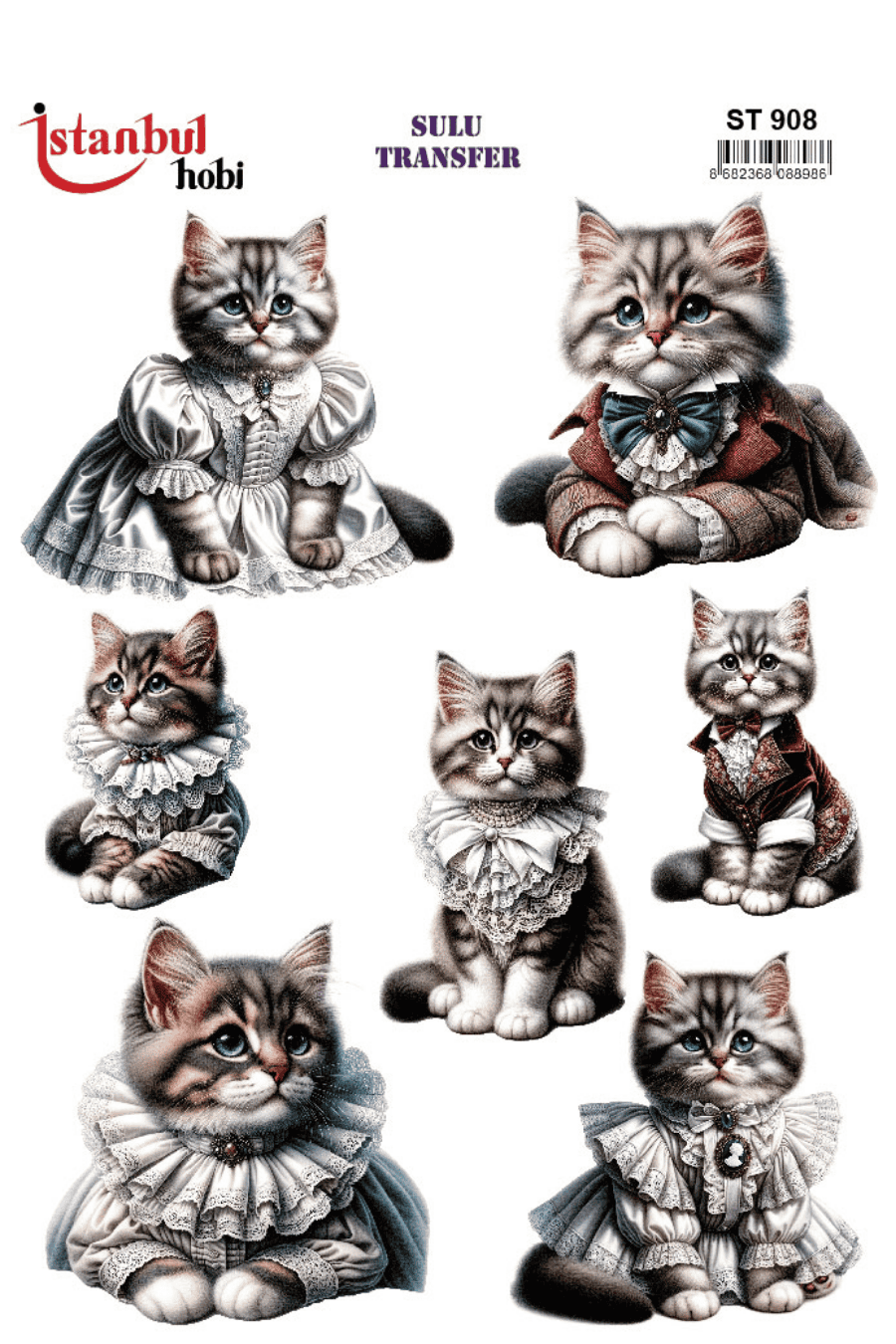 Sulu Transfer Hayvanlar Desenli Seri ST908