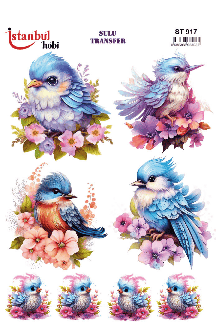 Sulu Transfer Hayvanlar Desenli Seri ST917